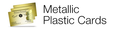 metallic plastic cards